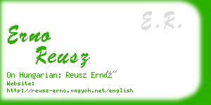 erno reusz business card